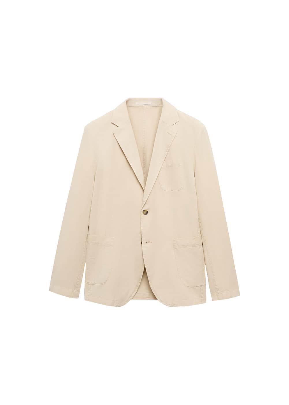 Mango Mens Linen Cotton-Blend Blazer Product Image