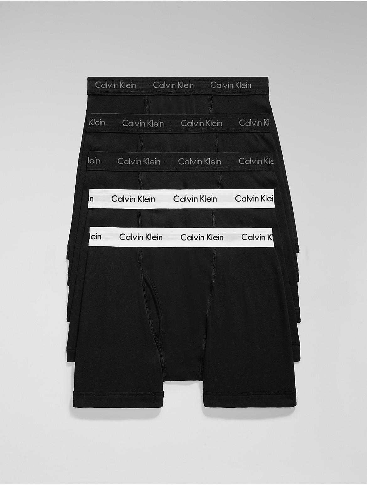 Calvin Klein Mens Cotton Classics 5-Pack Boxer Brief - Black - S Product Image