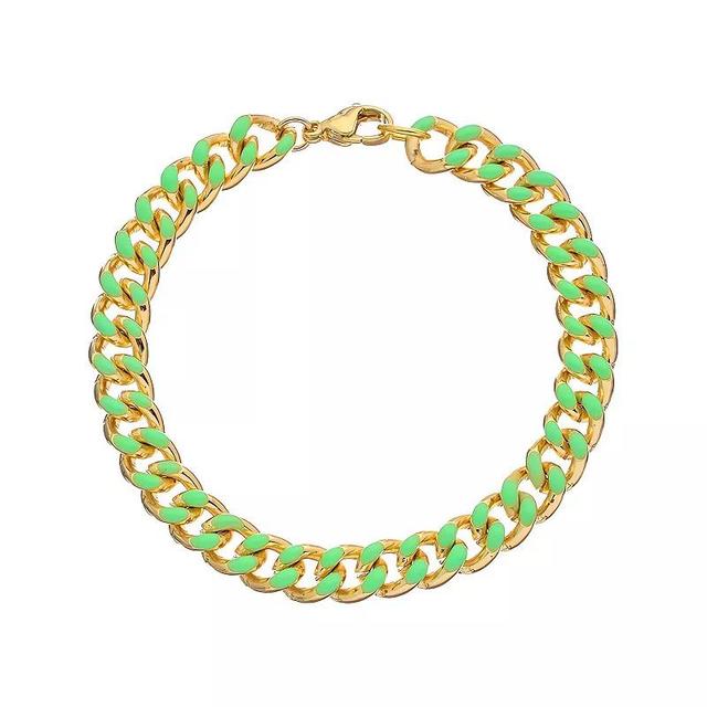 Juvell 18K Gold Plated Green Accent Bracelet, Womens, Multicolor Product Image