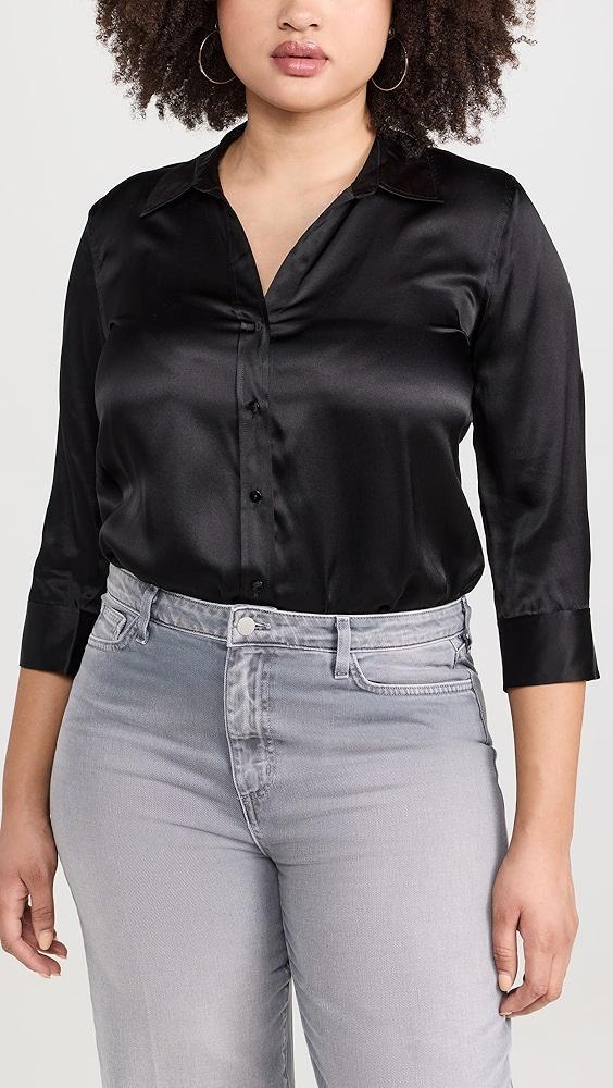 L'AGENCE Dani 3/4 Sleeve Blouse | Shopbop Product Image