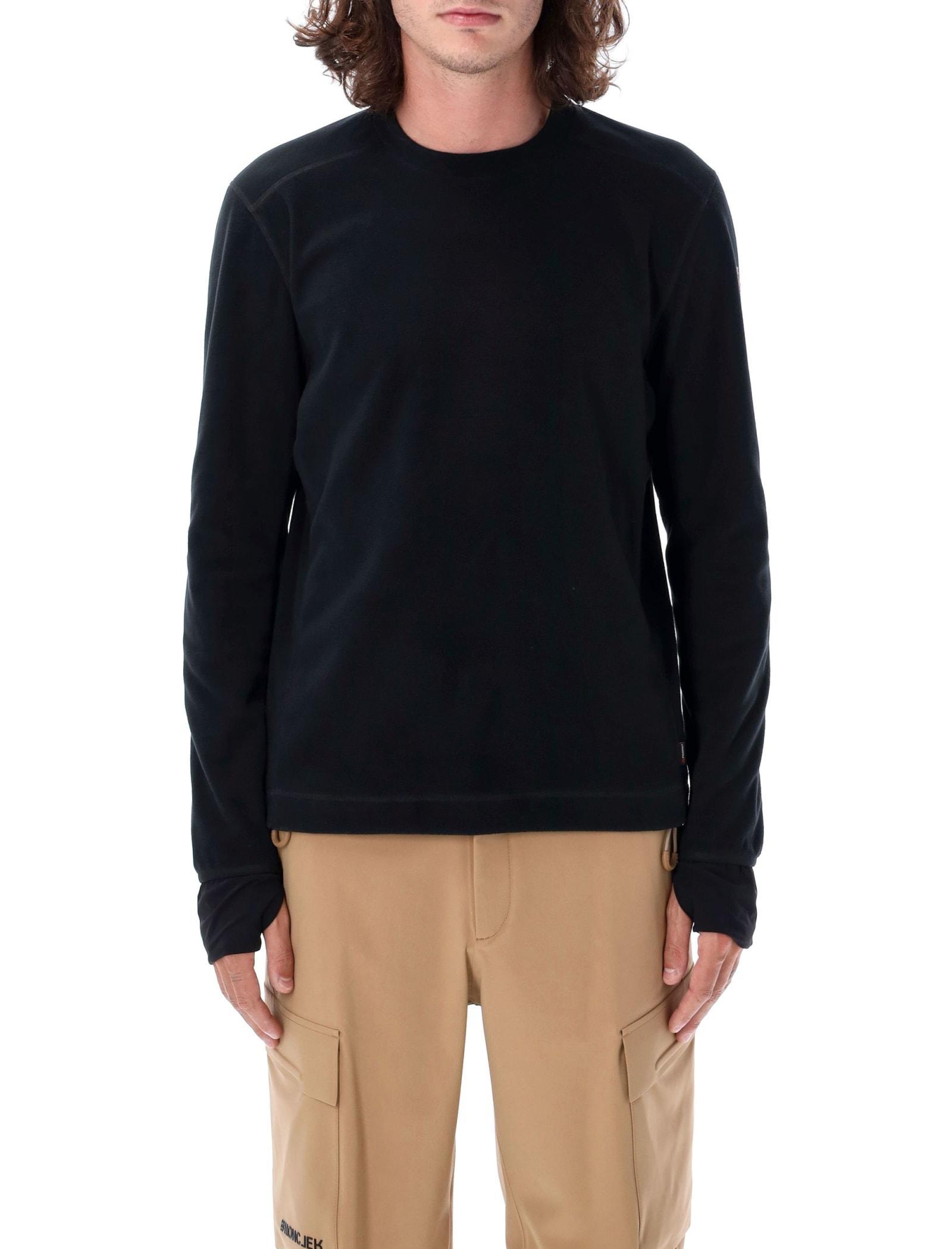 MONCLER Black Patch Pocket Long Sleeve T-shirt Product Image