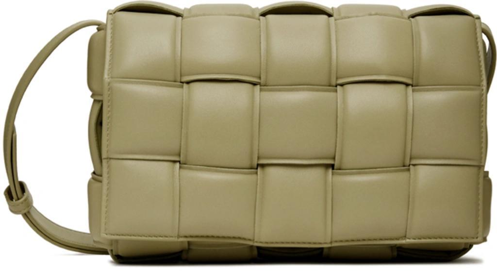 BOTTEGA VENETA Khaki Padded Cassette Shoulder Bag In 2916 Travertine/gold Product Image