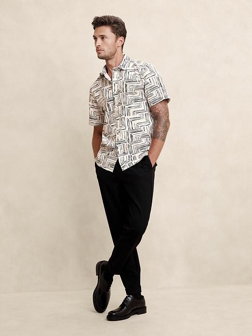 Slim Coastal Print Shirt Product Image