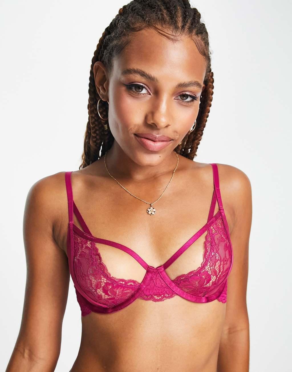 Dorina Desiree lace non padded bra with strap detailing Product Image