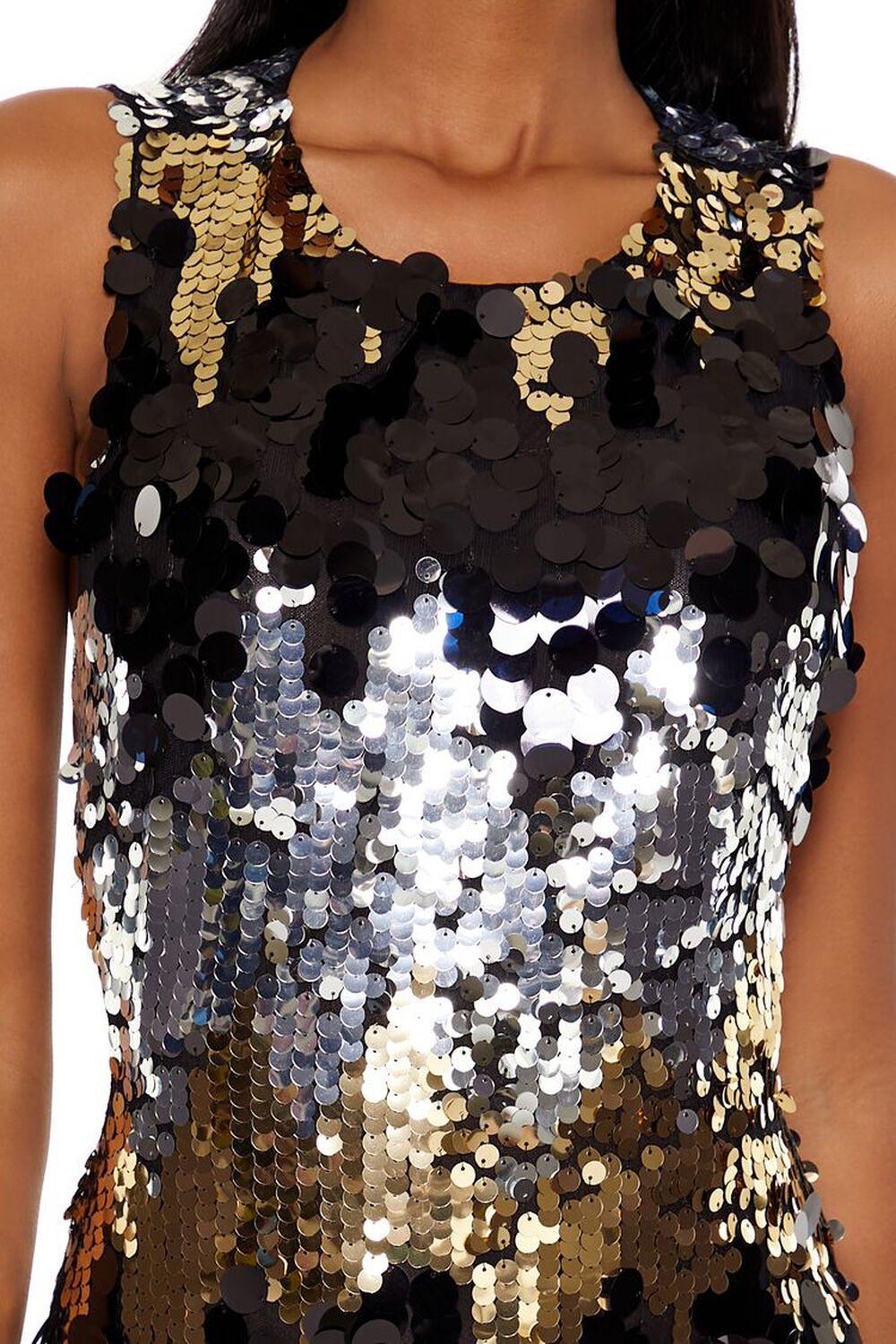 Sequin Cutout Tie-Back Bodysuit | Forever 21 Product Image