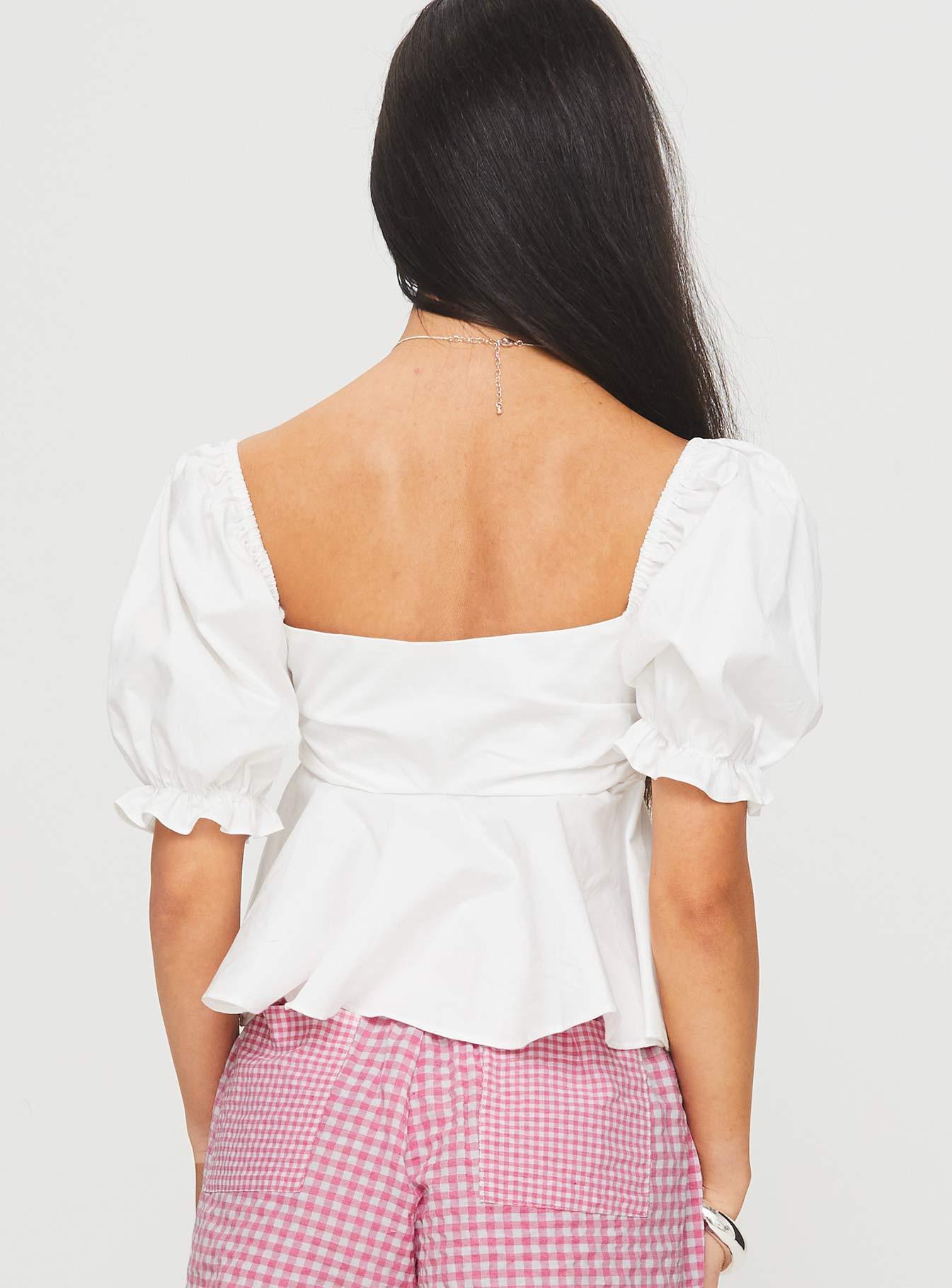 Yuie Blouse Top White Product Image