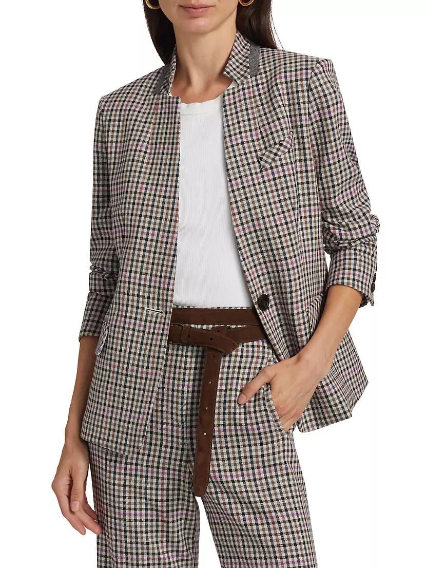 Katie Check Single-Breasted Blazer Product Image