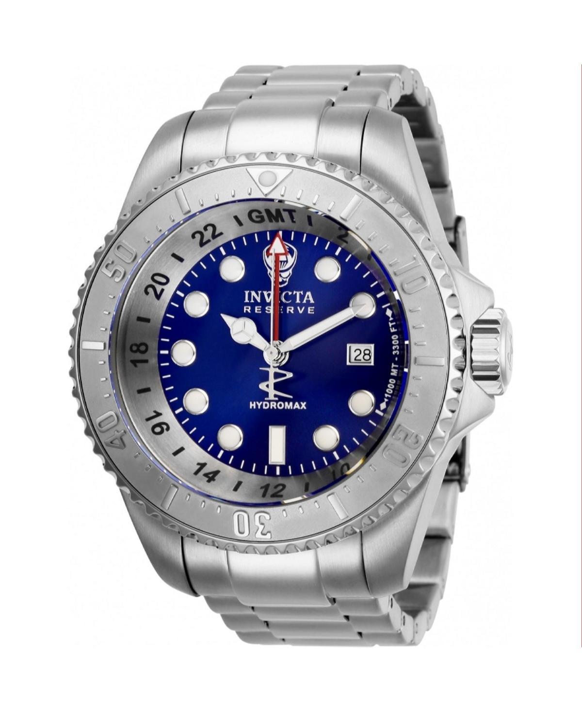 Invicta Mens 29727 Hydromax Quartz 3 Hand Blue Dial Watch - Silver Product Image