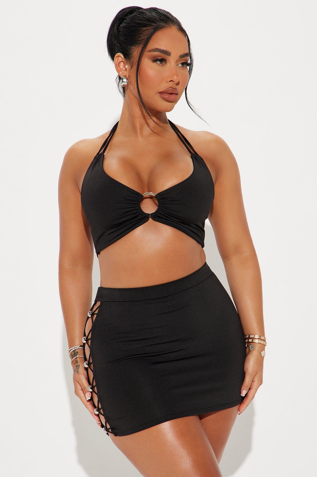 Unattainable Skirt Set - Black Product Image