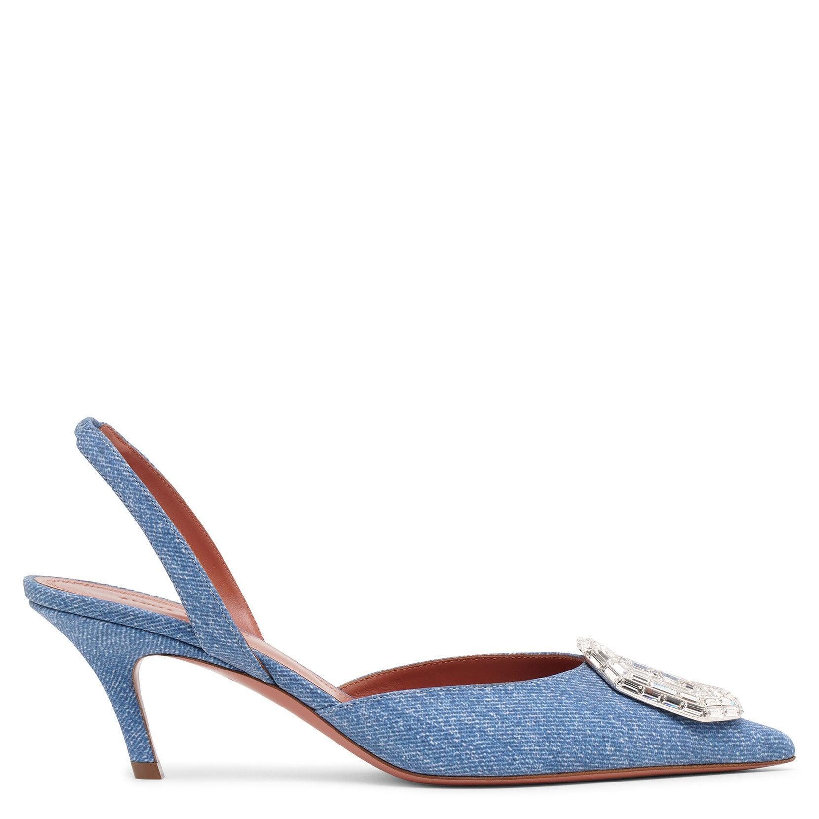 Camelia Sling 60 Denim Pumps In Blue Product Image