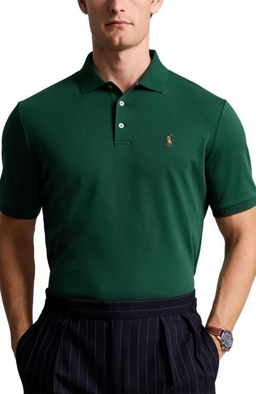 Classic Fit Soft Cotton Polo Shirt In Green Product Image