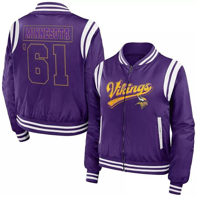 Womens WEAR by Erin Andrews Minnesota Vikings Bomber Full-Zip Jacket Product Image