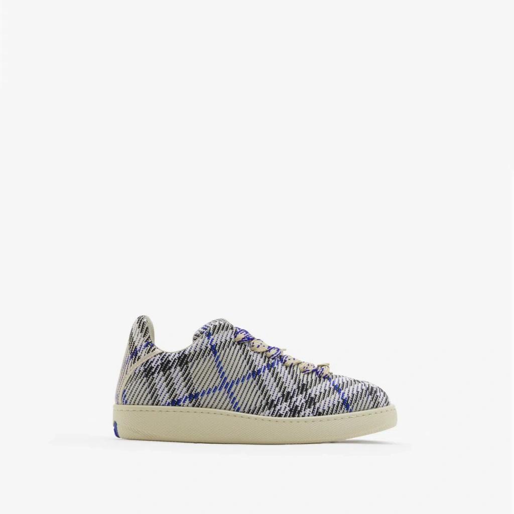 BURBERRY Box Checked Sneakers In Lichen Product Image