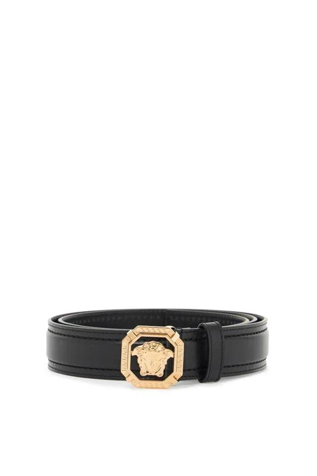 VERSACE Cintura La Medusa In Pelle In Black Product Image