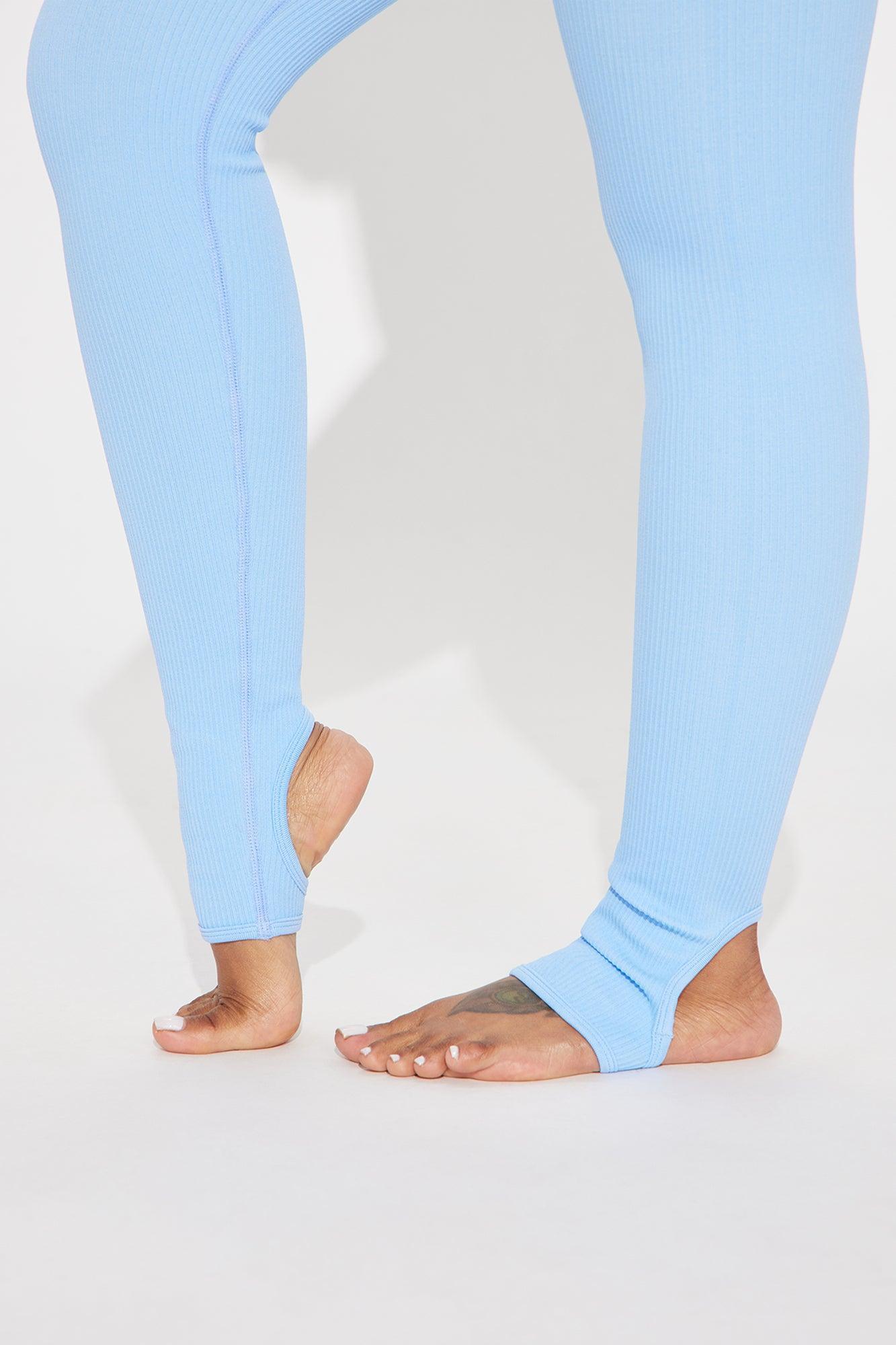 Effortless Triton Ribbed Seamless Stirrup - Light Blue Product Image