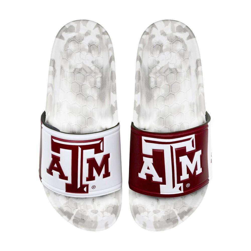 NCAA Texas A&M Aggies Slydr Pro White Sandals - Red M3/W5 Product Image