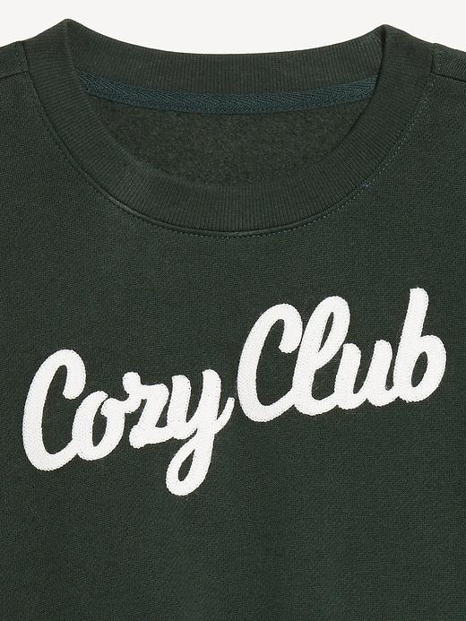 SoComfy Crop Graphic Sweatshirt Product Image