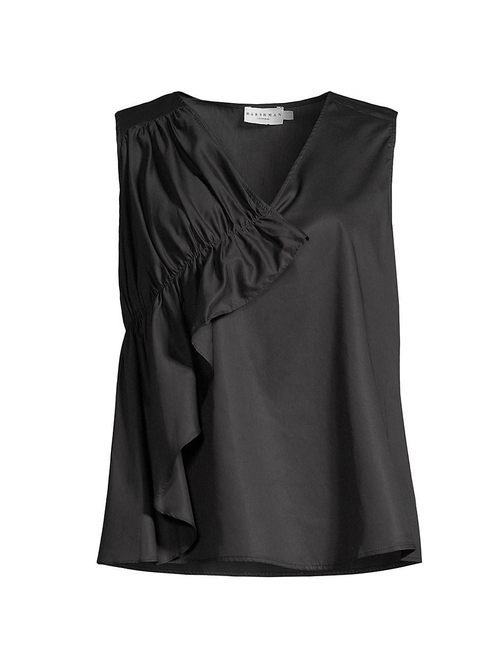 Womens Leander Ruffled V-Neck Top Product Image