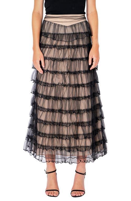 Endless Rose Tiered Tulle Midi Skirt Product Image