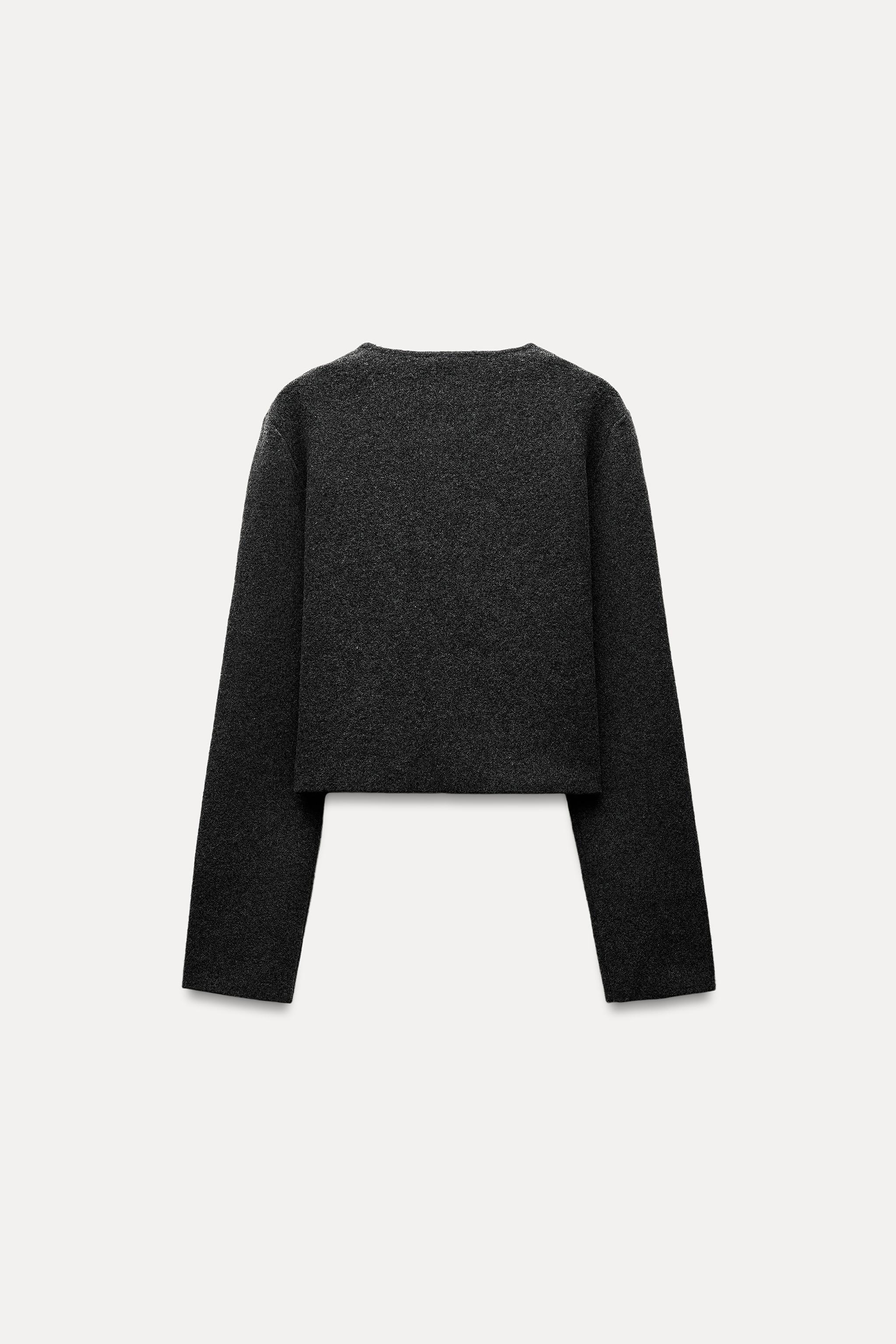 SMOOTH KNIT CROP CARDIGAN Product Image