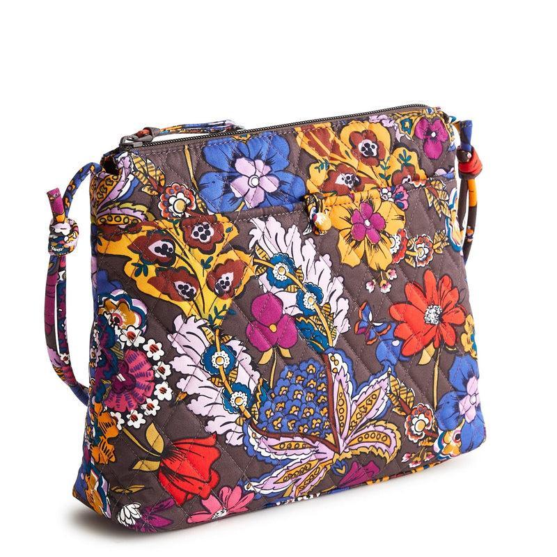 Vera Bradley Original Hipster Crossbody Bags Women in Colorful Bouquet Brown/Purple Product Image