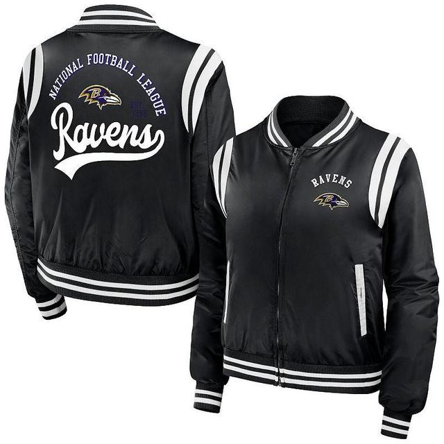 Womens WEAR by Erin Andrews Baltimore Ravens Full-Zip Bomber Jacket Product Image