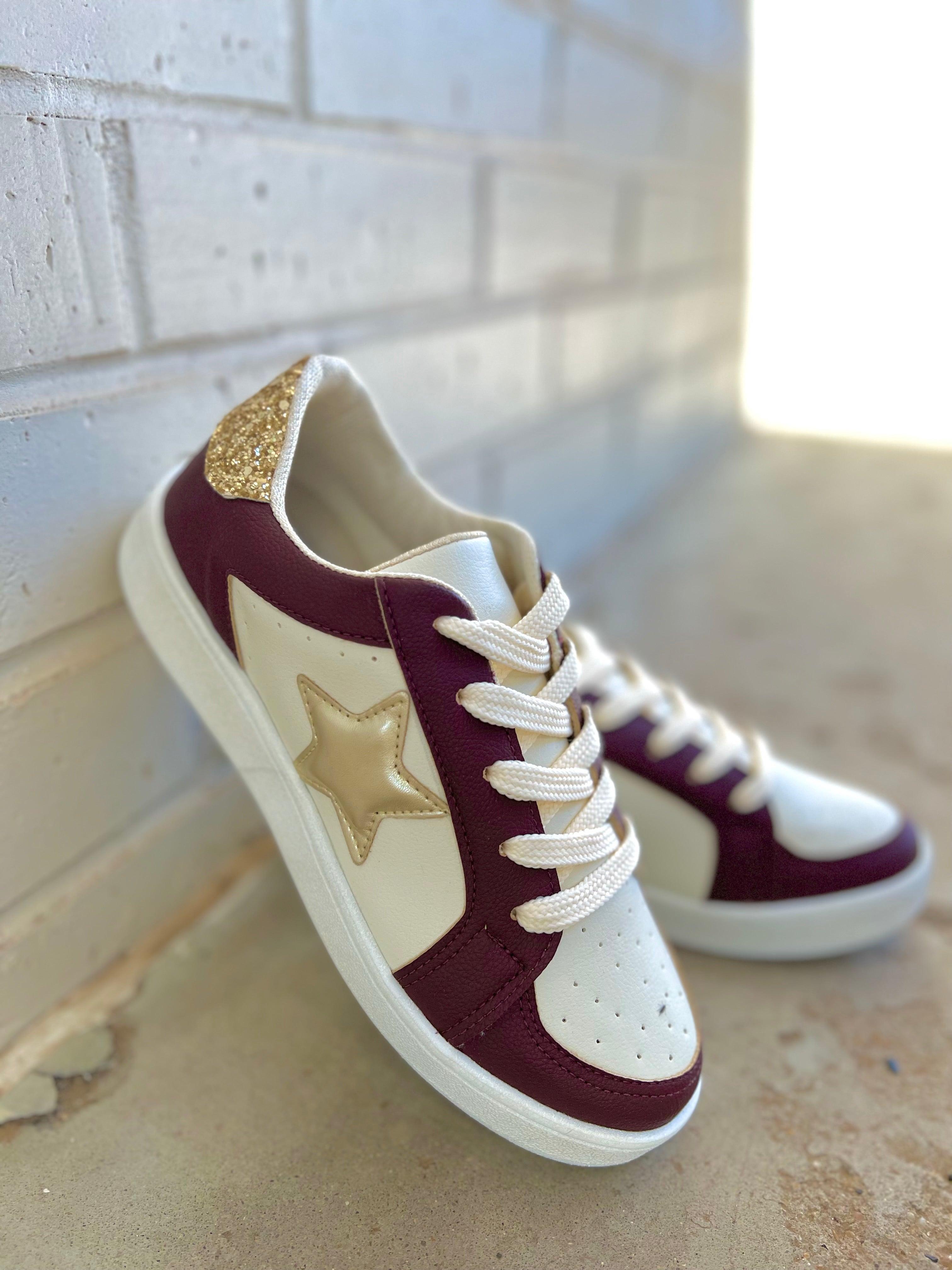 Burgundy Game Day Sneakers Product Image