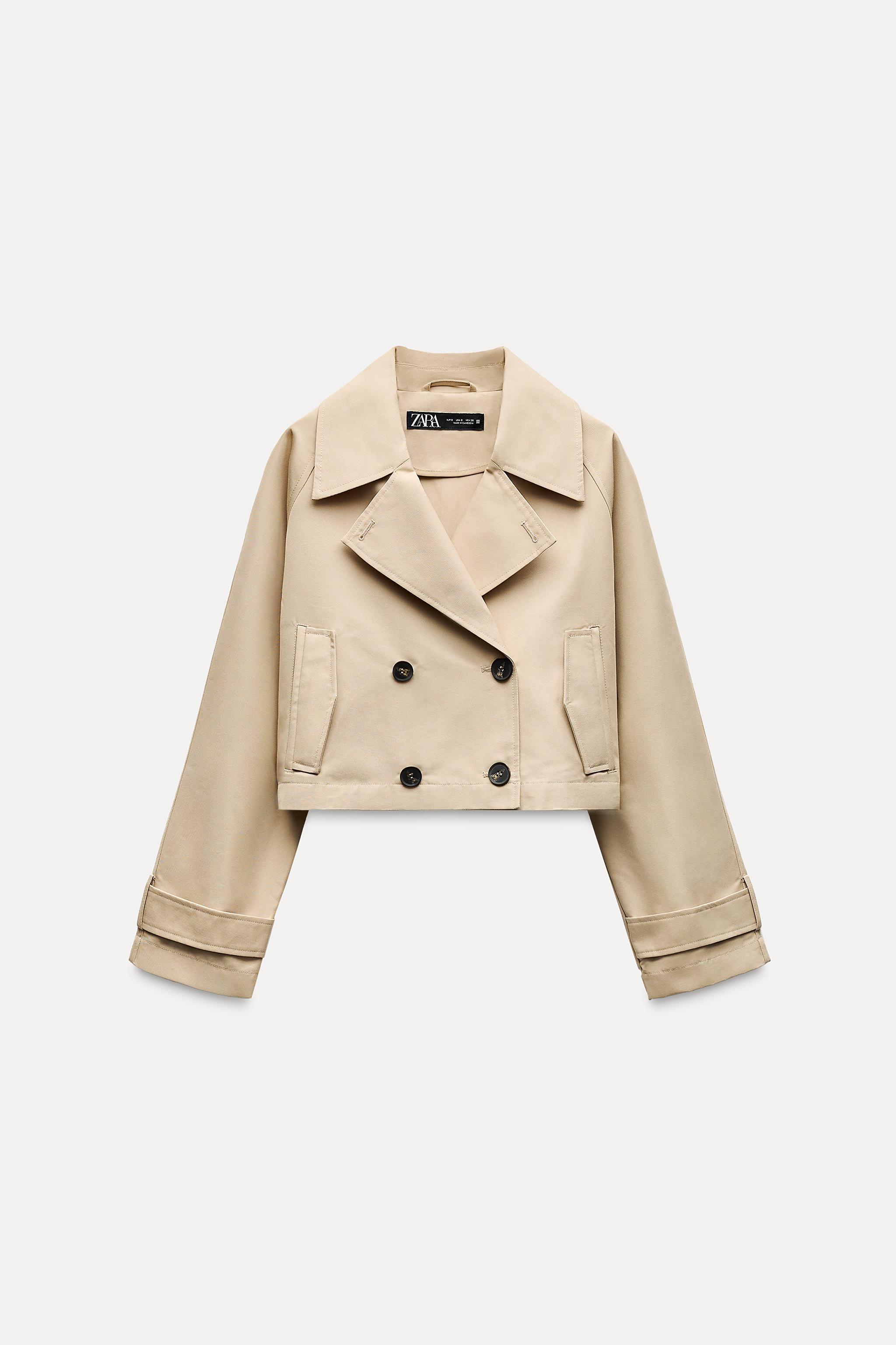 SHORT DOUBLE-BREASTED TRENCH COAT Product Image