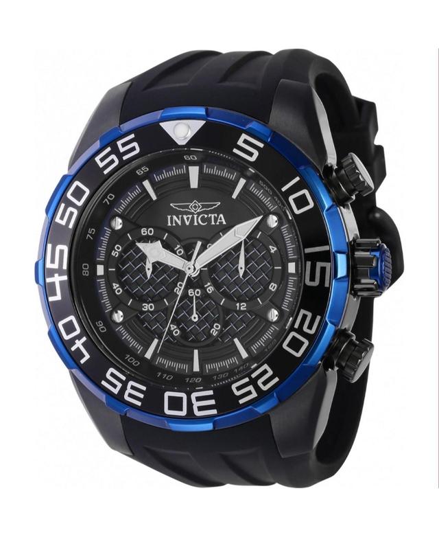 Invicta Mens 37715 Speedway Quartz Multifunction Black, Blue Dial Watch - Black Product Image