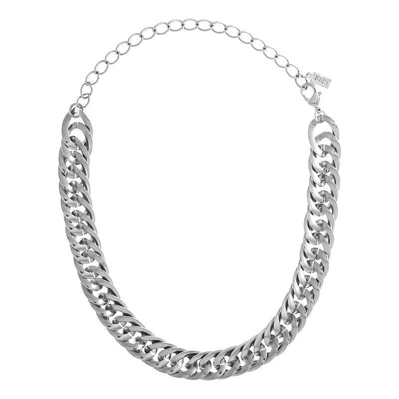 1928 Silver Tone Curb Link Chain Choker Necklace, Womens, Gray Product Image