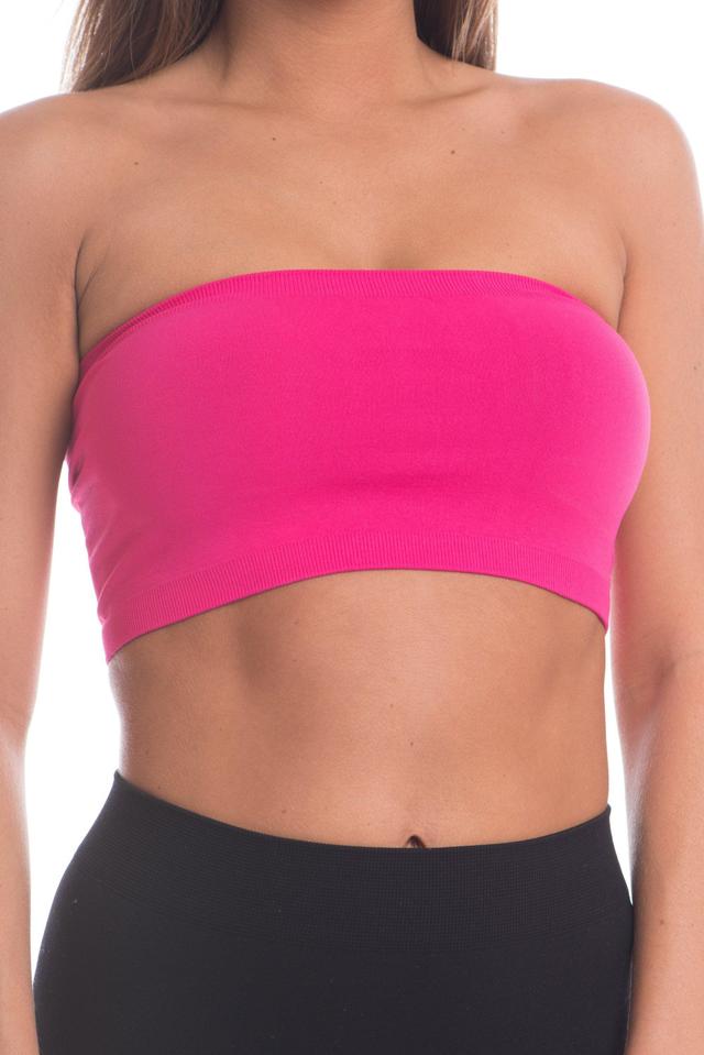 Just That Easy Fuchsia Pink Bandeau Top Female Product Image