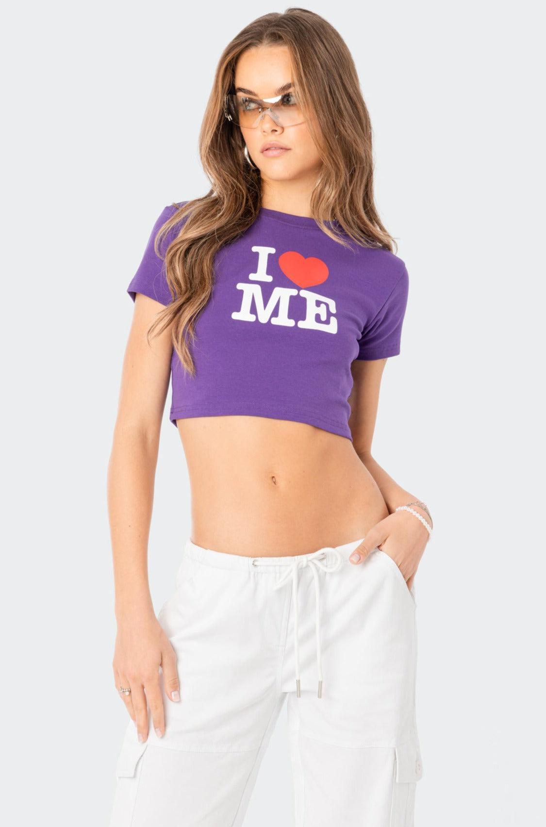 I Love Me Cropped T-Shirt Product Image