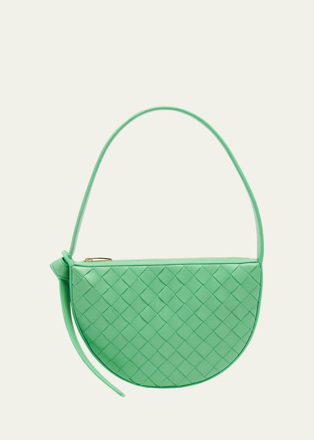 Womens Mini Crescent Intrecciato Shoulder Bag Product Image