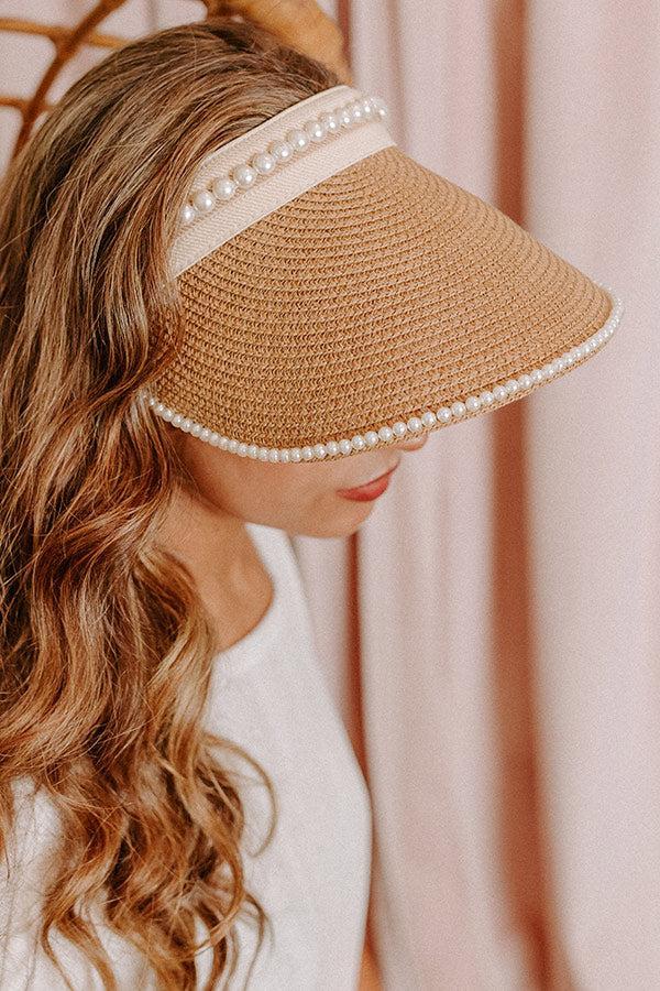 Sunshine Delight Raffia Visor In Tan Product Image