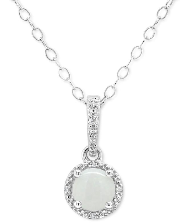 Aquamarine Solitaire 18 Pendant Necklace (3/8 ct. t.w.) in Sterling Silver Product Image