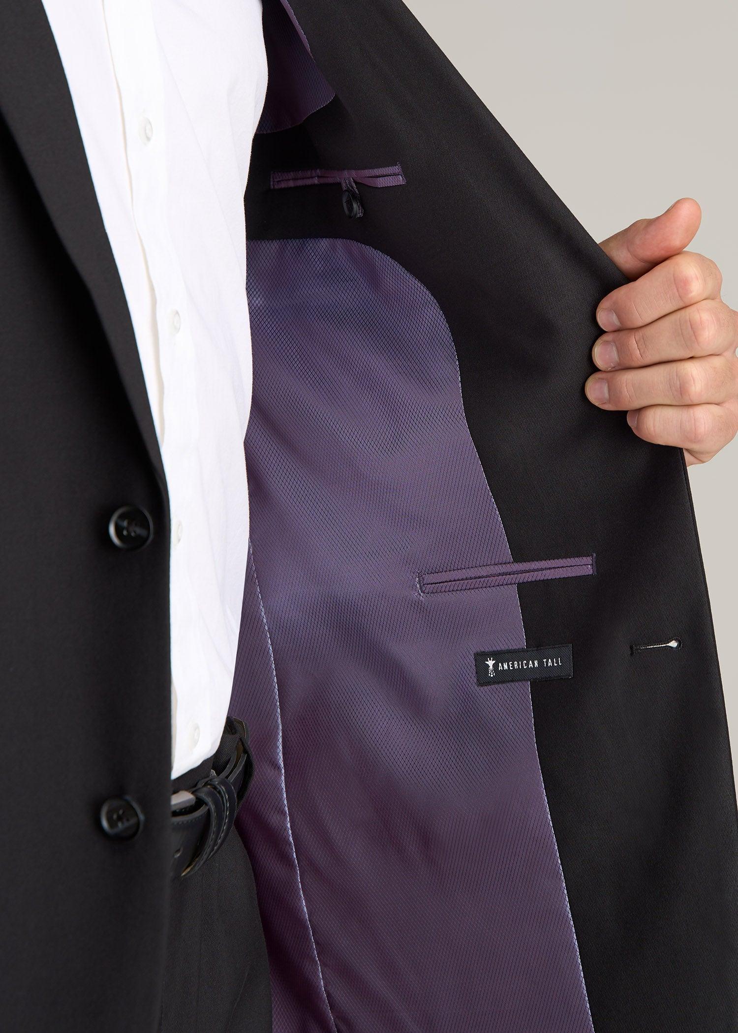 Suit Jacket for Tall Men in Black Male Product Image