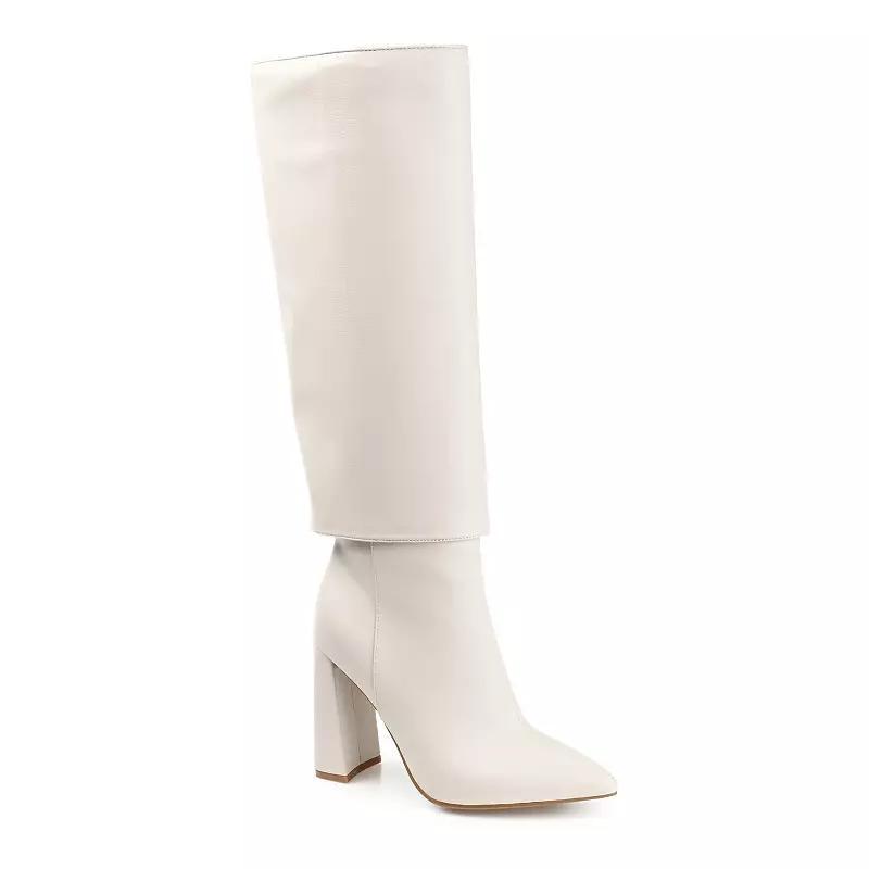 Journee Collection Aurorra Tru Comfort Foam Womens Knee-High Boots Ivory Product Image