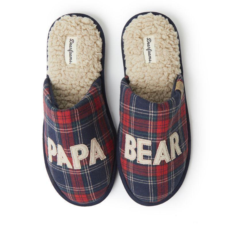Dearfoams Papa Bear Mens Scuff Slippers Brt Blue Product Image