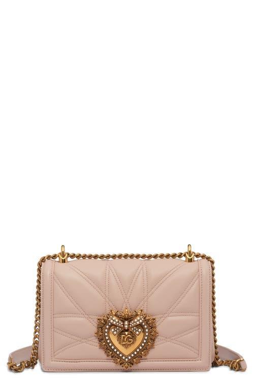 Dolce & Gabbana Devotion Logo Heart Lambskin Crossbody Bag Product Image