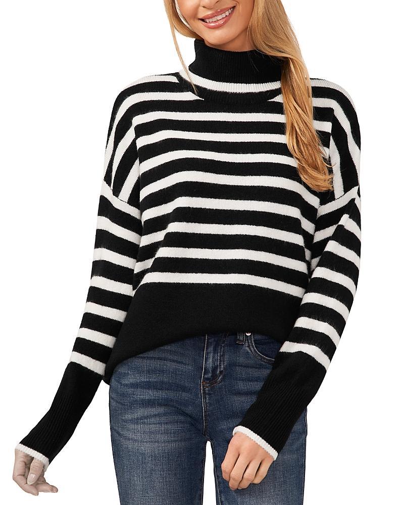 CeCe Stripe Turtleneck Sweater Product Image