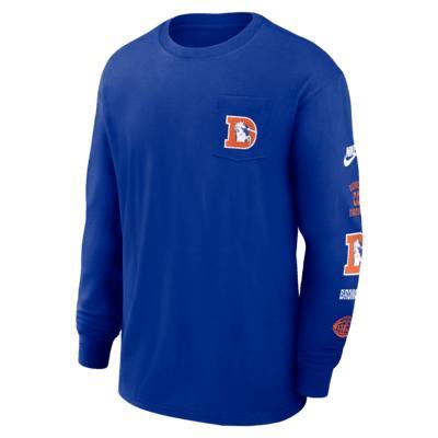 Denver Broncos Rewind Max90 Pocket Nike Men's NFL Long-Sleeve T-Shirt Product Image