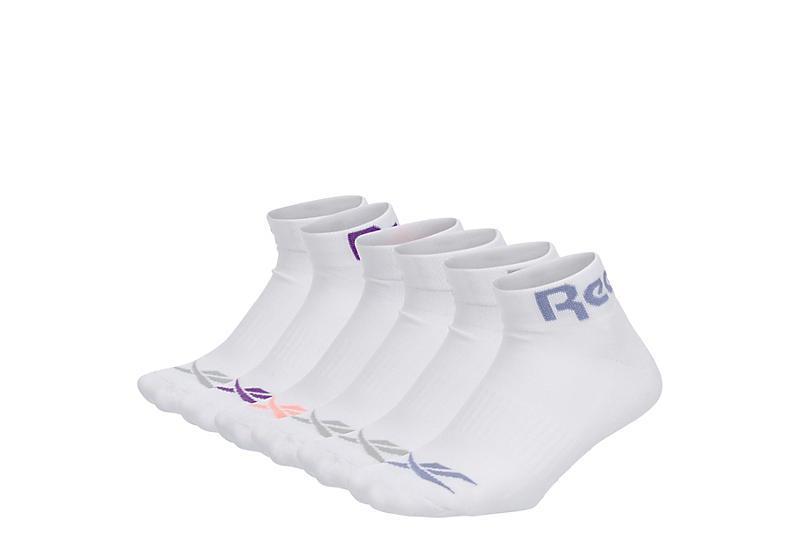 Reebok Womens Quarter Logo Socks 6 Pairs Product Image