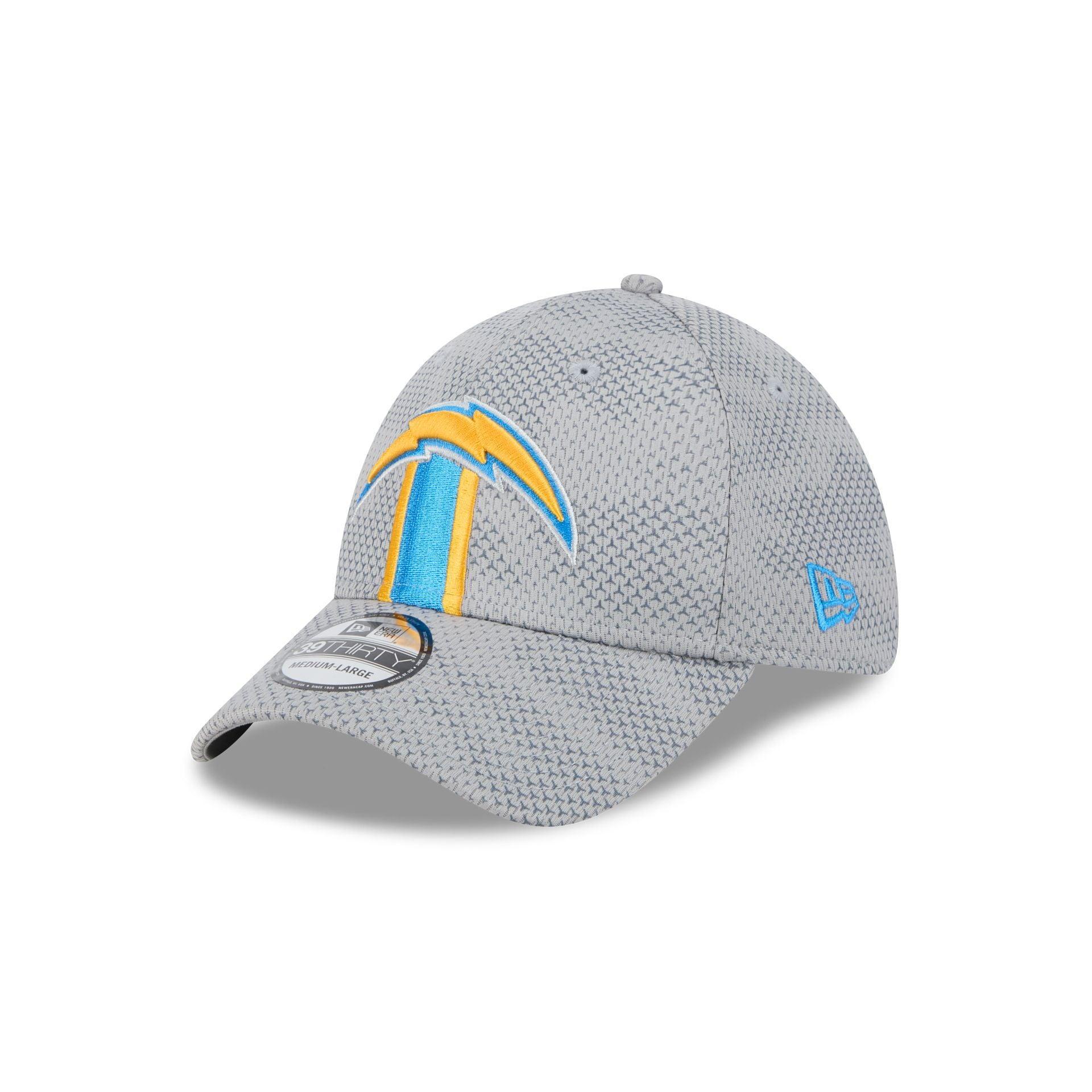 Los Angeles Chargers 2024 Sideline Gray 39THIRTY Stretch Fit Hat Male Product Image