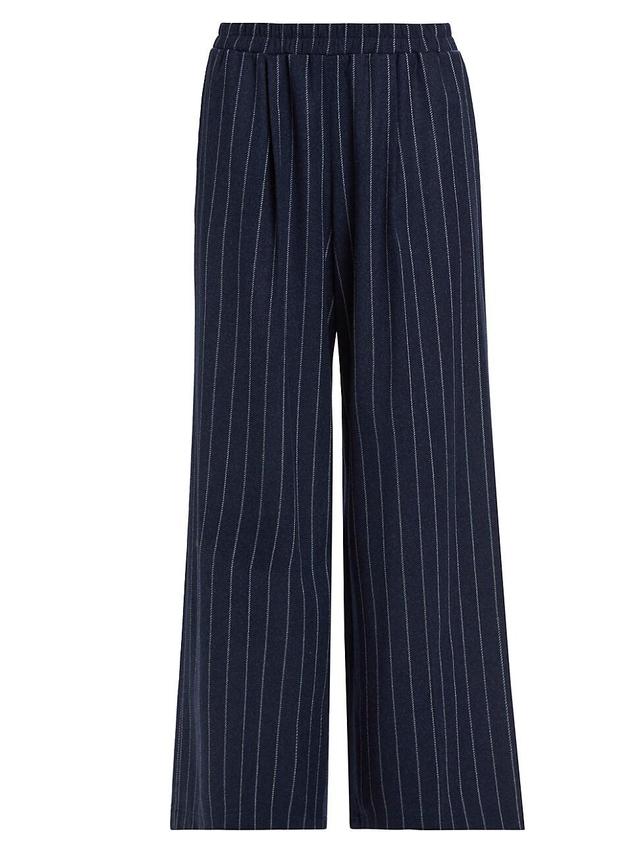 Womens Eva Pinstriped Stretch-Wool Pants Product Image