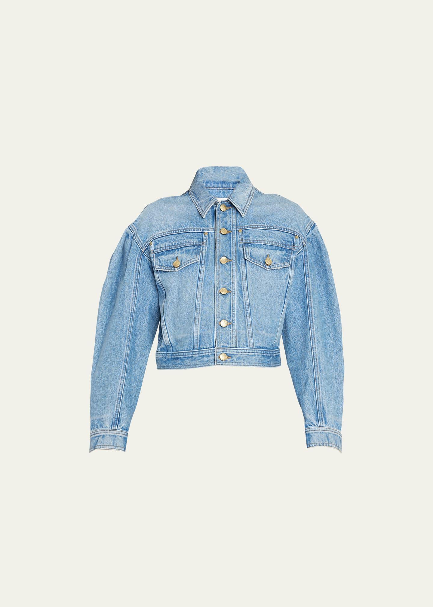 Womens Cosette Cropped Denim Jacket Product Image