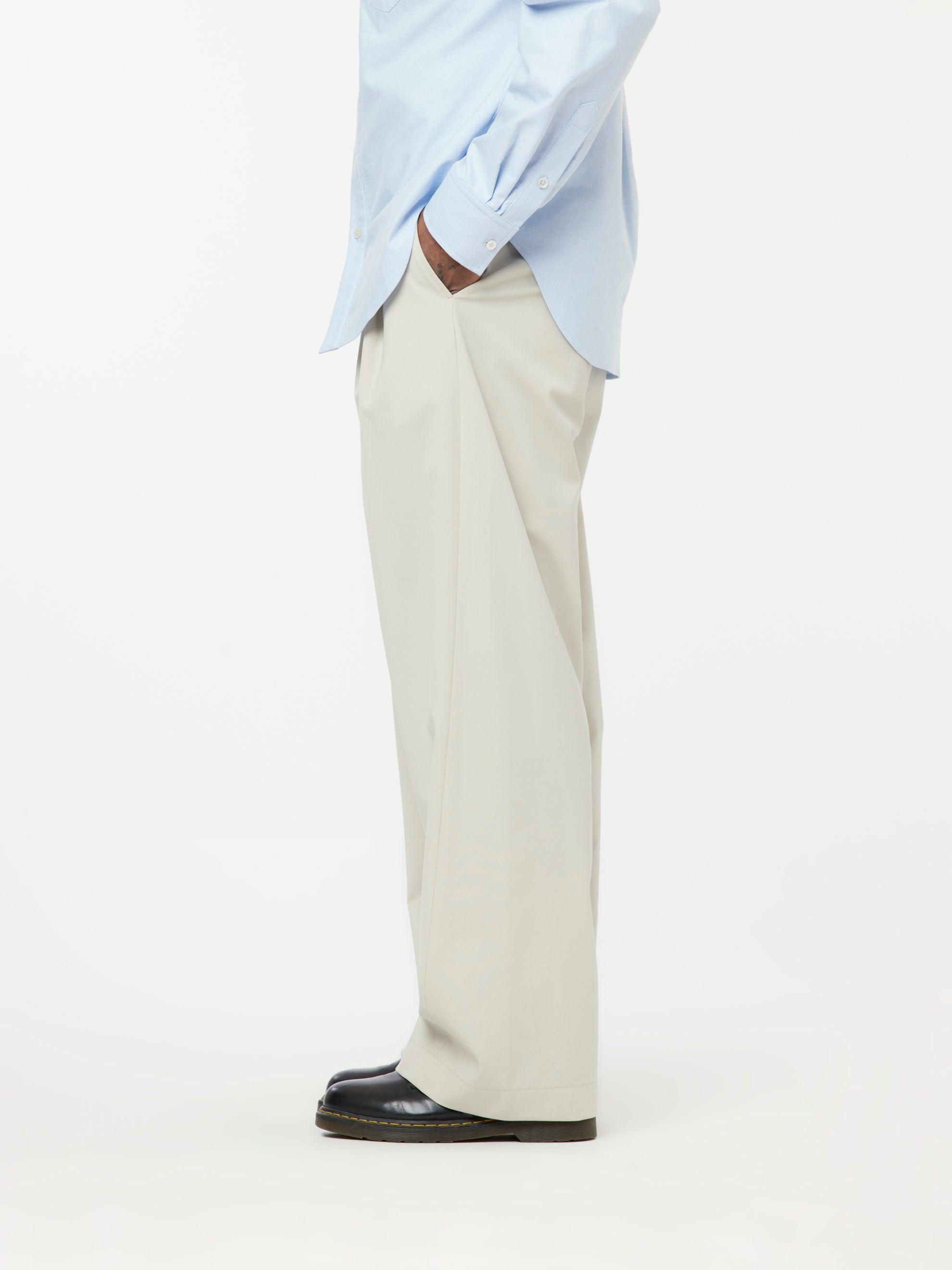 Pleated Shift Trousers (Ecru) Product Image