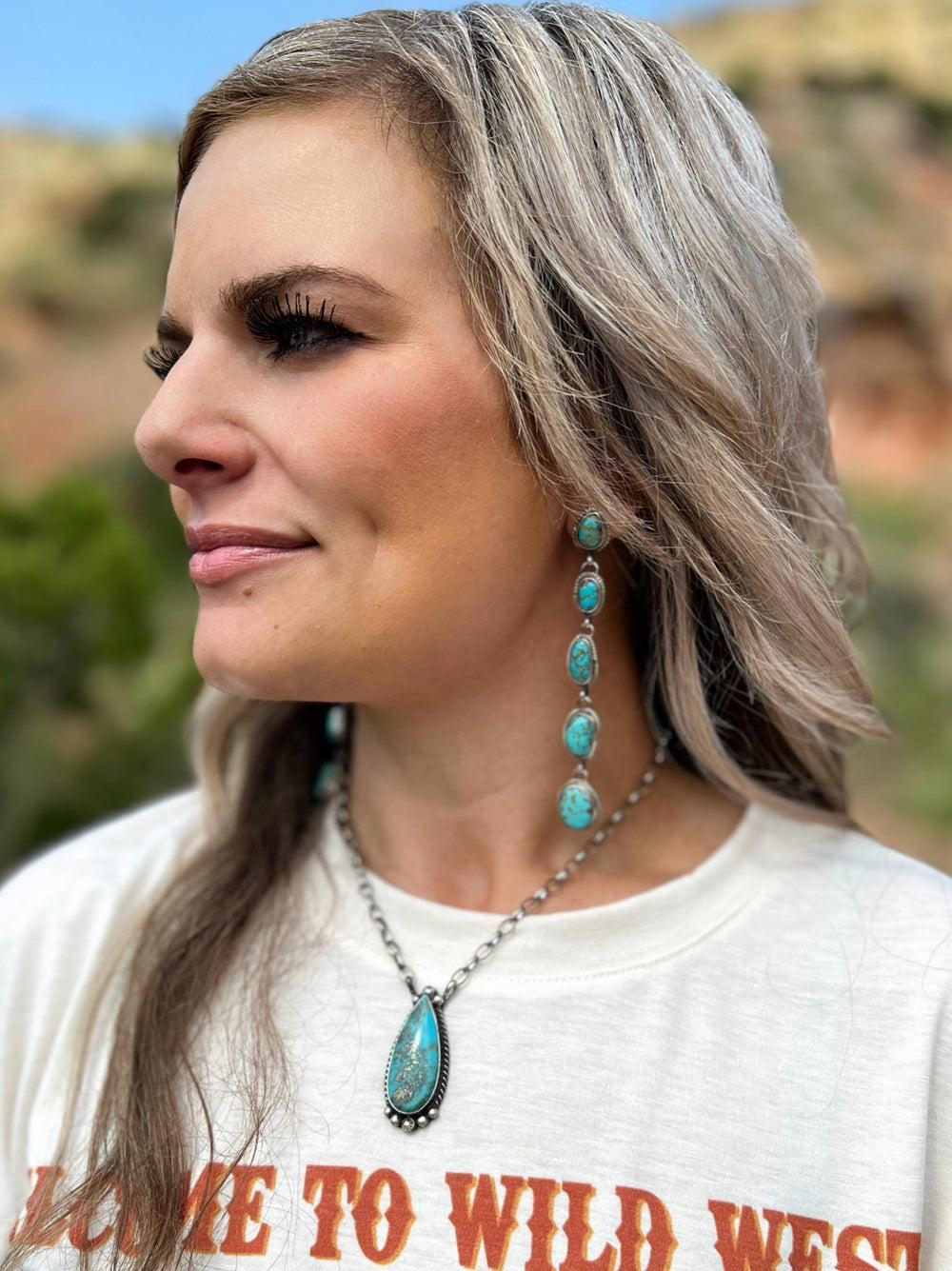 Cinco Turquoise Drop Earrings Product Image