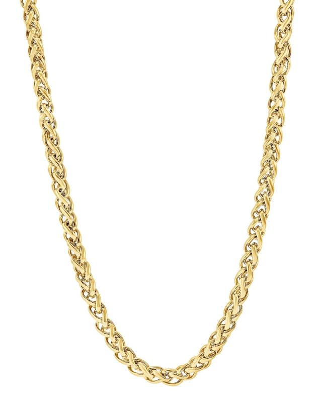 Blackjack Mens Wheat Link 24 Chain Necklace in Stainless Steel Product Image