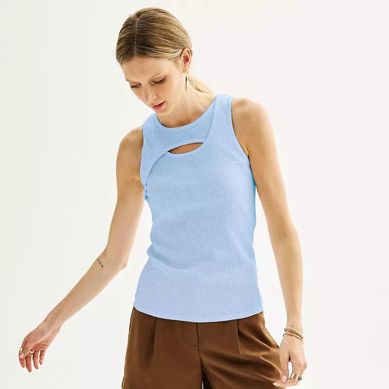 Womens Nine West Twisted Cutout Tank Product Image