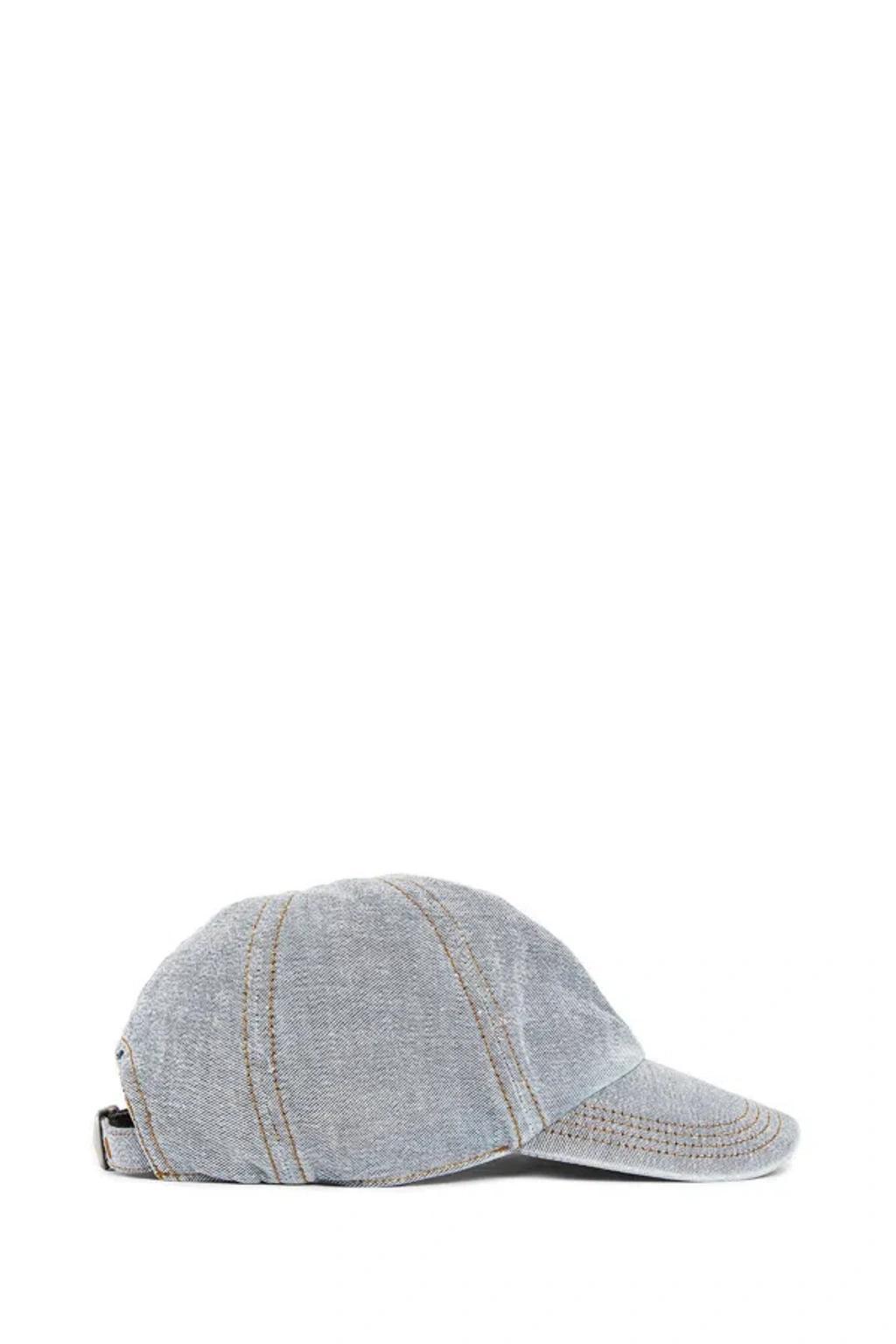 Logo-print Denim Baseball Cap In Indigo Product Image